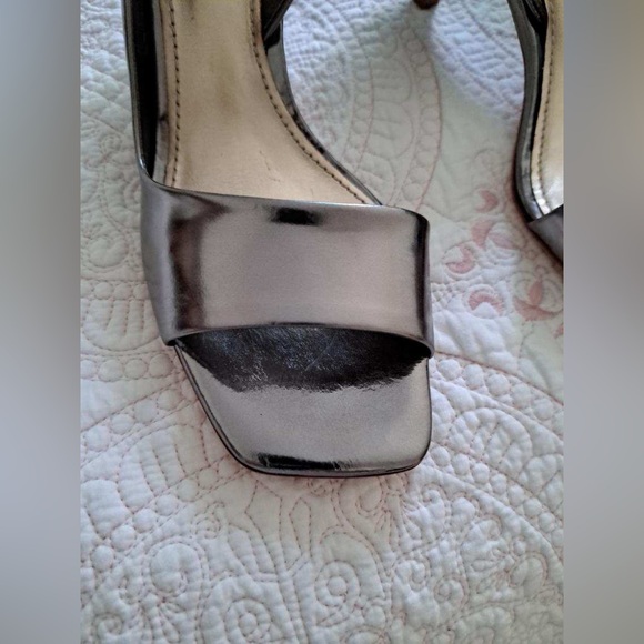 Brand New, Never Worn Metallic, Patent Leather, Sandal Heels - Picture 2 of 13